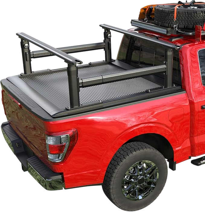 truck ladder rack with tonneau cover