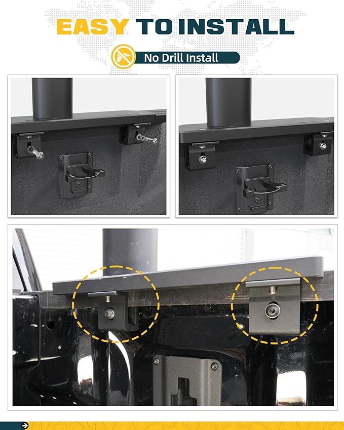 truck bed ladder rack with tonneau cover