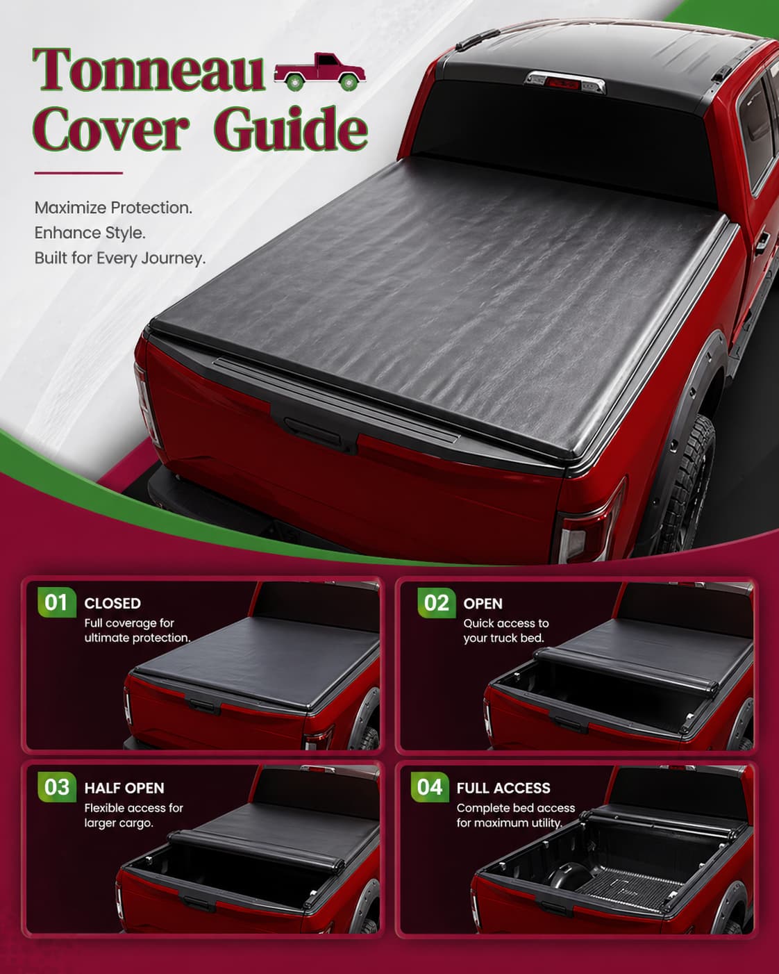 BAKFlip Fibermax Hard Folding Tonneau Cover
